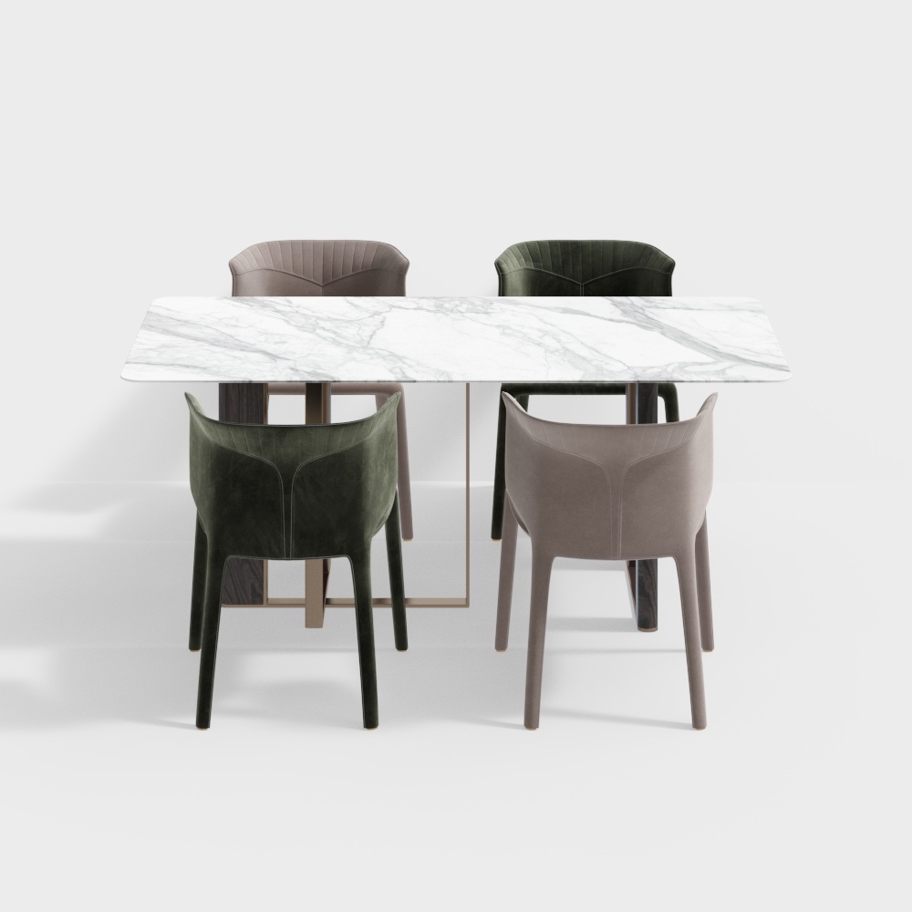 リビングとダイニングルームのためのモダンなダイニングテーブルセット