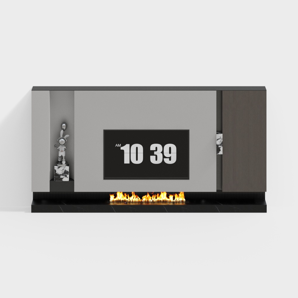 Muro de Característica de Sala de Estar y Comedor Moderna