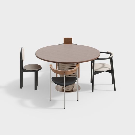 Ensemble de Table à Manger Rétro Moderne pour Restaurant