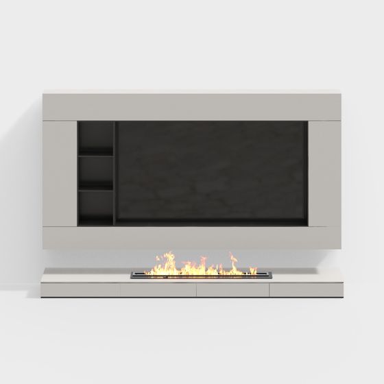 Mur d'accent moderne du salon et de la salle à manger