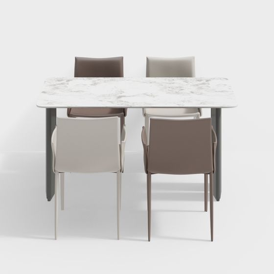 Ensemble de Table de Restaurant Client Crème Moderne