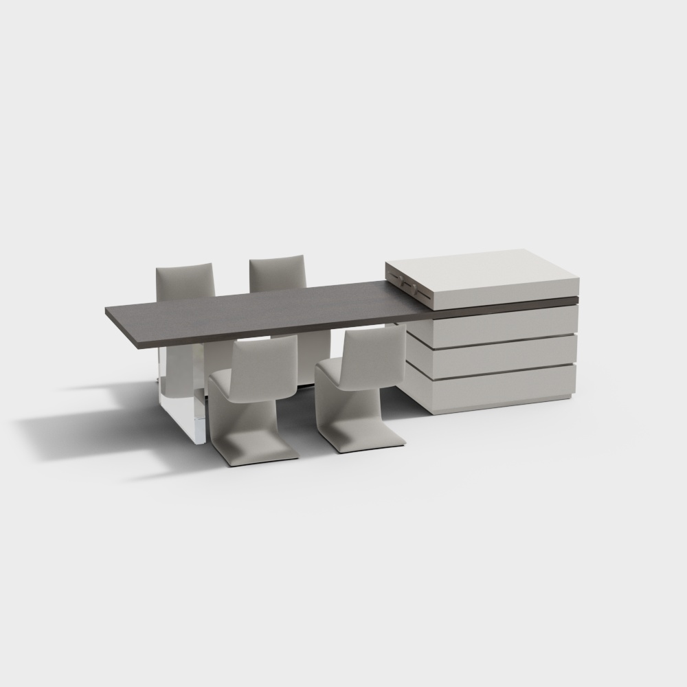 Modern Minimalist Kitchen Island Table for Dining Room