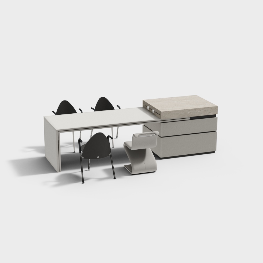 Modern Minimalist Kitchen Island Table for Dining Room