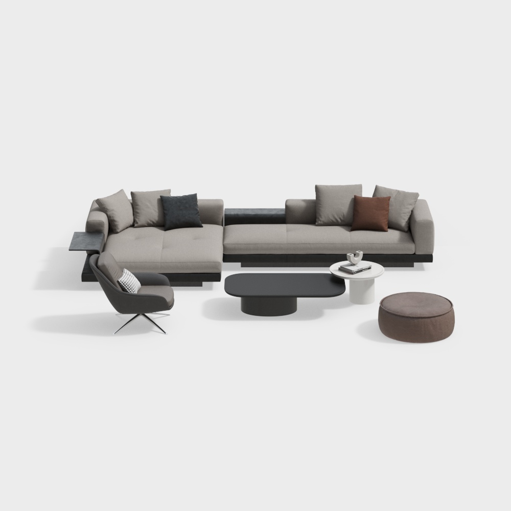 Modern Minimalist Living Dining Sofa Set