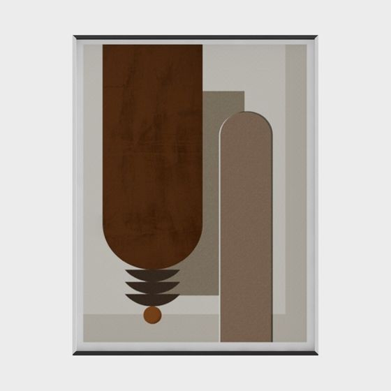 Elegant Low-Poly Geometric 3D Model for Contemporary Spaces