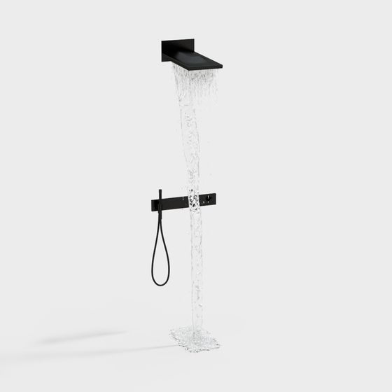 Elegant Minimalist Shower Head 3D model