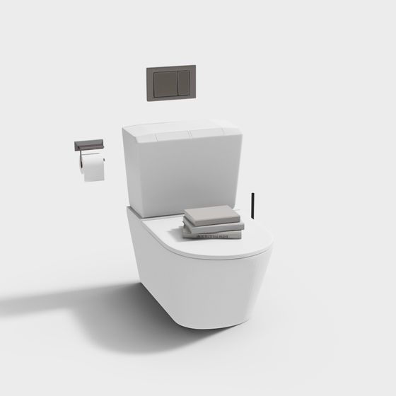 Minimalist Toilet 3D model
