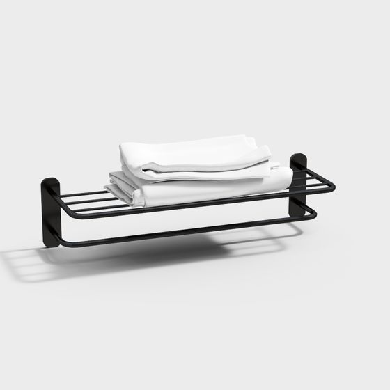 Stylish Towel Rack 3D model for Contemporary Spaces