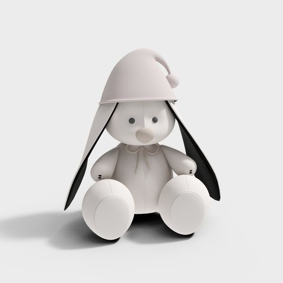 Bunny in a Hat 3D model