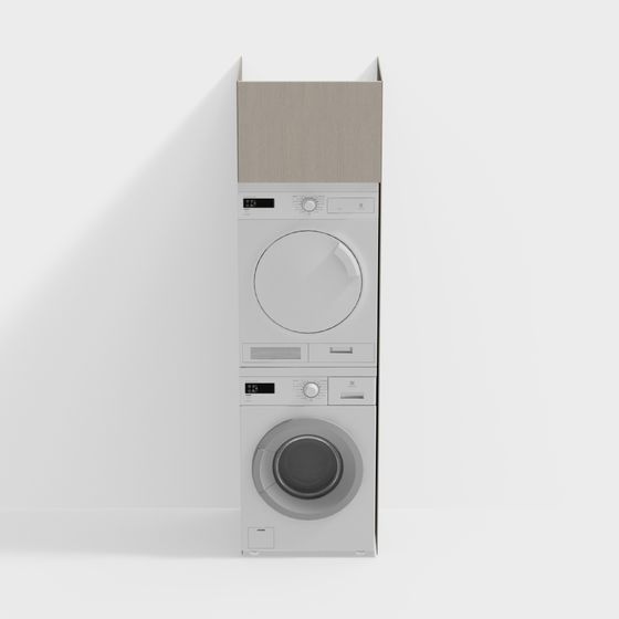 Modern Washing Machine and Dryer 3D model