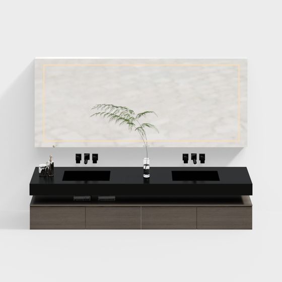 Minimalist Bathroom Vanity 3D model