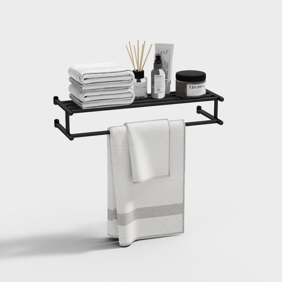Stylish Bathroom Shelf 3D model