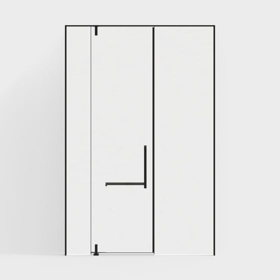 Minimalist Glass Door 3D model
