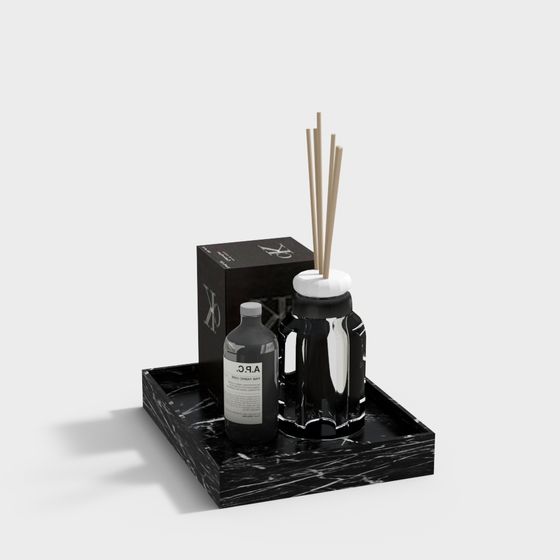 Marble Aromatherapy Set 3D model