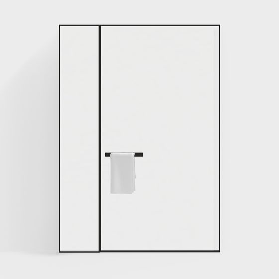 Elegant Glass Sliding Door 3D model