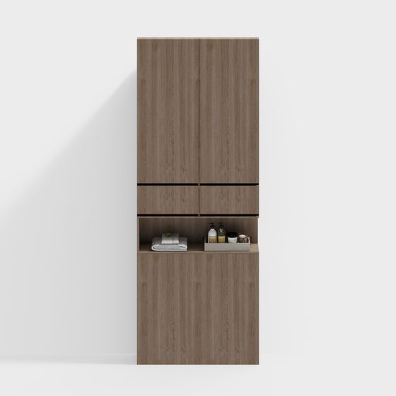 Modern Minimalist Bathroom Storage Cabinet 3D model