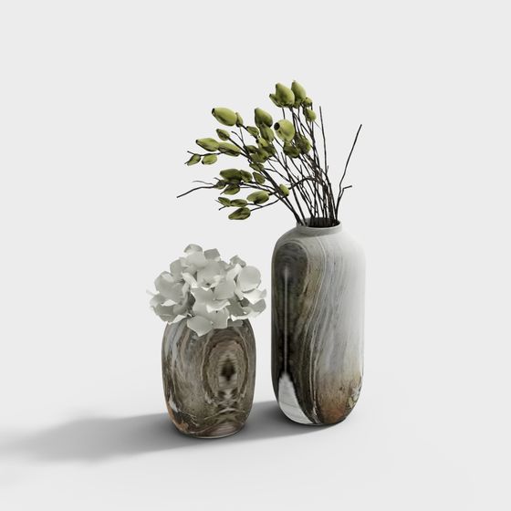 Elegant Low-Poly Vase 3D Model