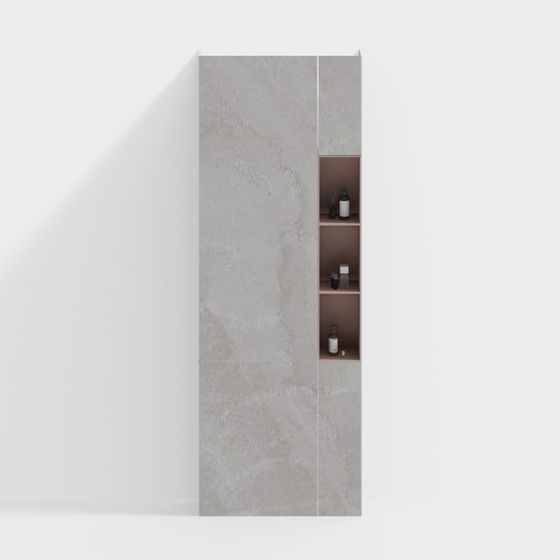 Concrete Storage Cabinet 3D model for Modern Interiors