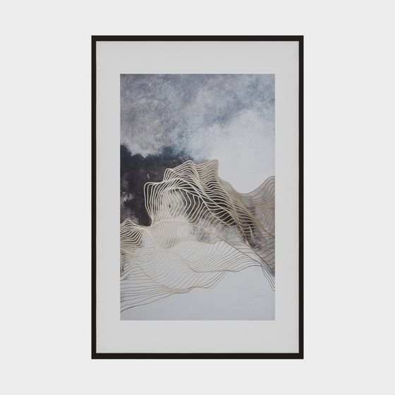 Abstract Lines 3D Model for Modern Design