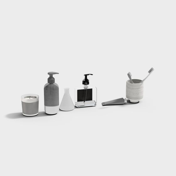 Minimalist Bathroom Essentials 3D model