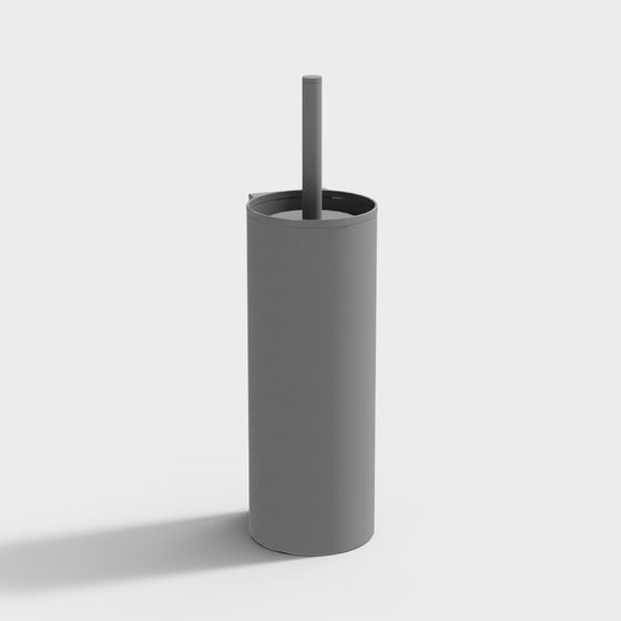 Stylish Low-Poly Toilet Brush Holder 3D Model