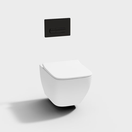 Modern Suspended Toilet 3D model