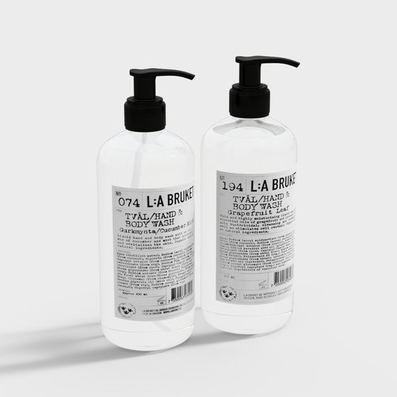 L:A Bruket Body Wash Bottles 3D model