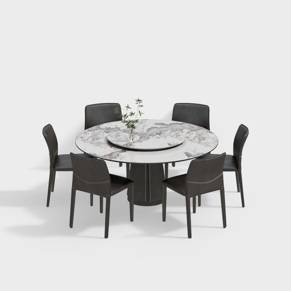 Modern Round Dining Table Set for Living and Dining Rooms