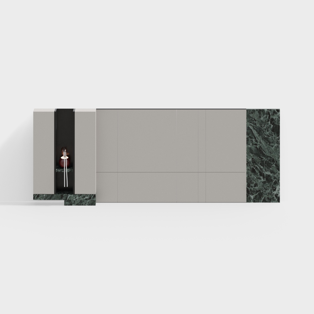 Pared Destacada de Sala de Estar y Comedor Moderna