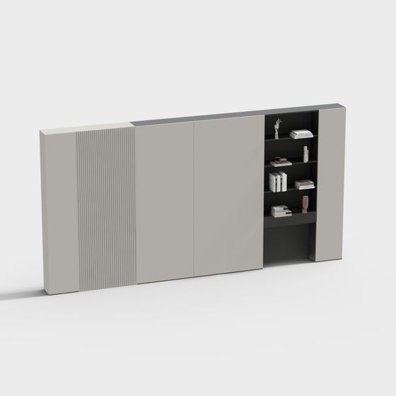 Modern Urban Bookshelf 3D Model for Creative Projects