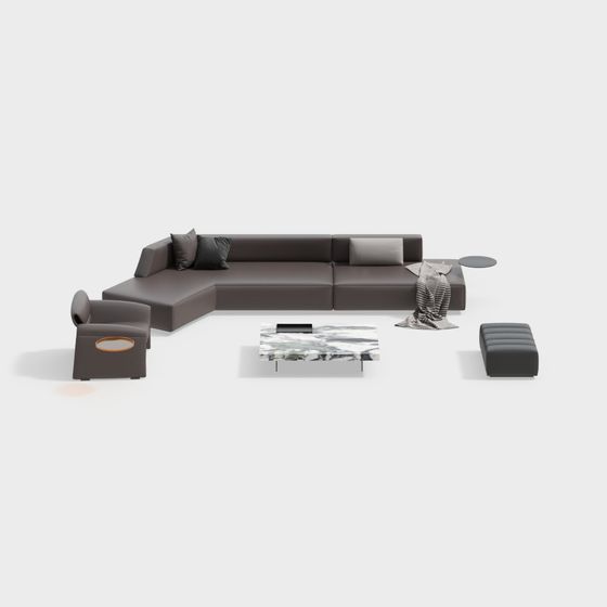 Urban Living Room Set 3D model