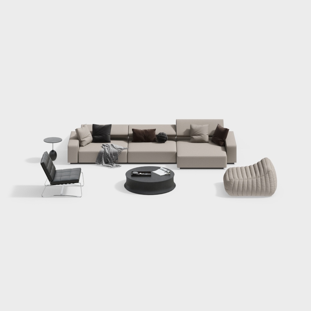 Modern Living and Dining Room Sofa Set