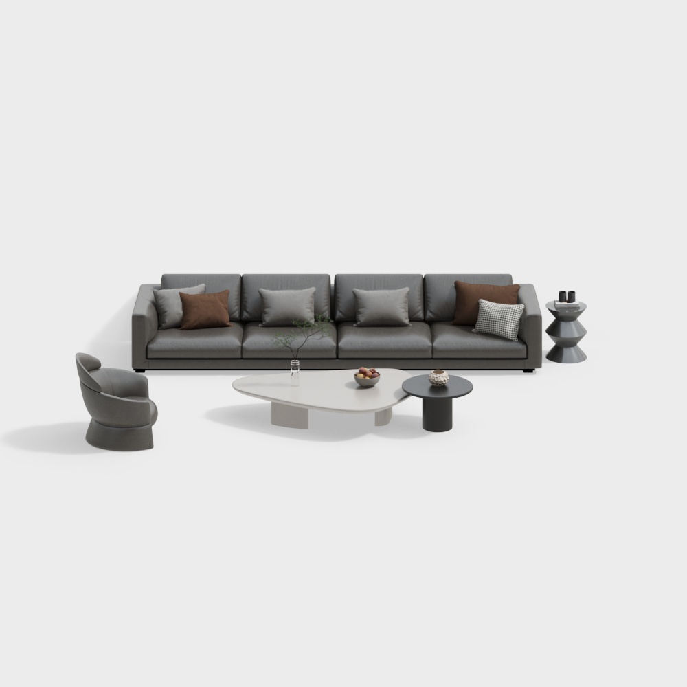 Modern Living and Dining Room Sofa Set