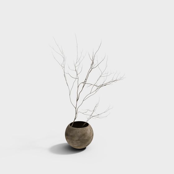 Winter Withered Branches 3D model