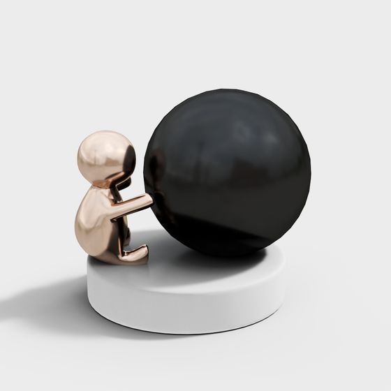 Pusher 3D Model - Bold and Humorous Design