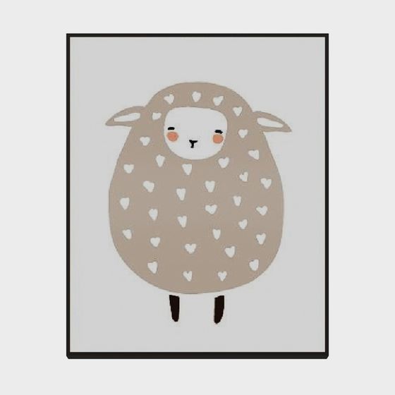 Heart-Shaped Lamb 3D Model for Designers