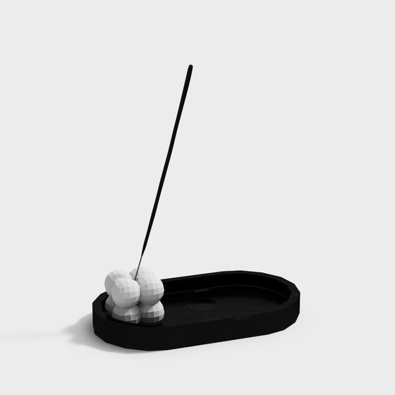 Stylish Incense Burner 3D model for Creative Spaces