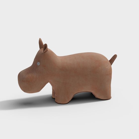 Hippo Softie Low Poly 3D Model