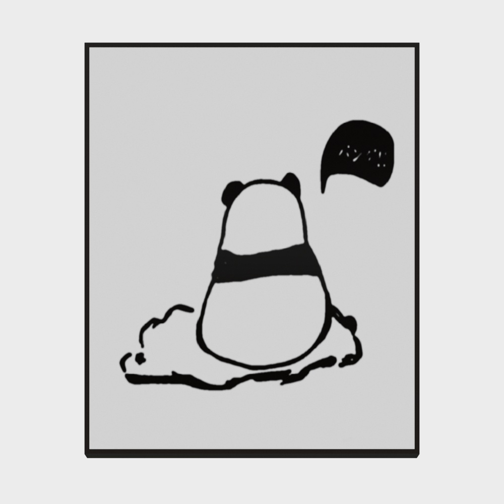 Charming Low-Poly Panda 3D model