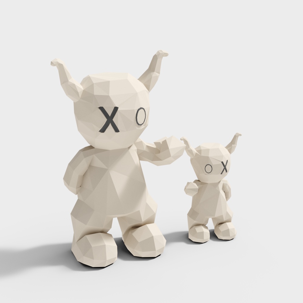 Friendly Monster & Cute Mini Monster 3D Models