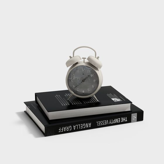 Vintage Alarm Clock 3D Model for Design Use