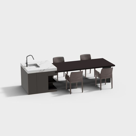 Urban Small Kitchen 3D model