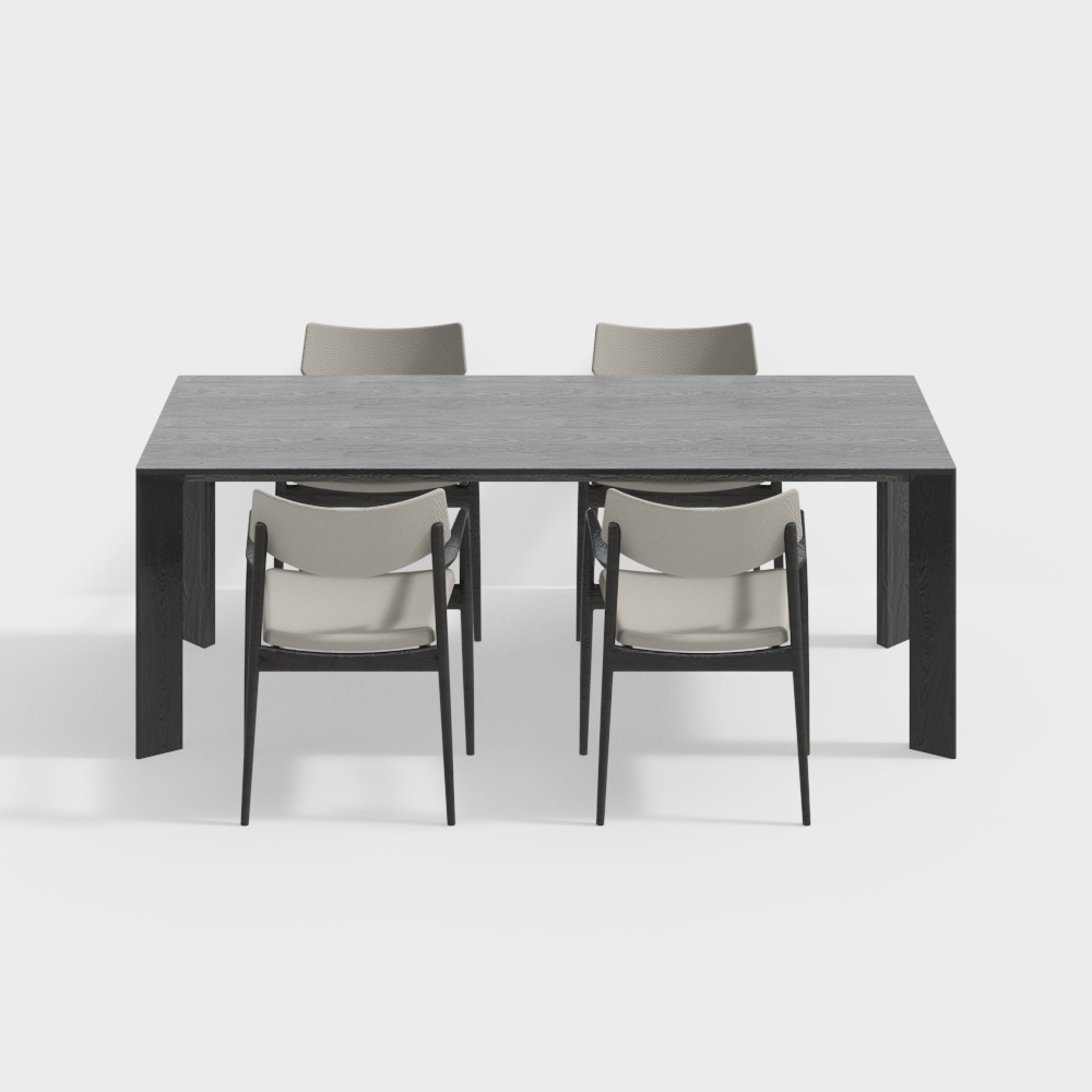 Set Tavolo da Pranzo Moderno per Soggiorno e Sala da Pranzo