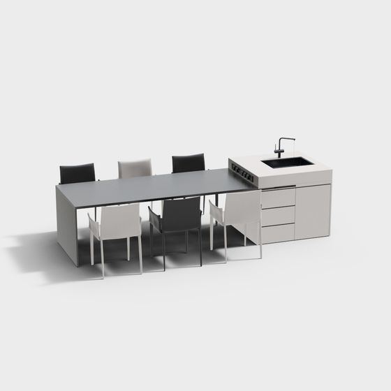 City Kitchen 3D model - Modern Urban Design