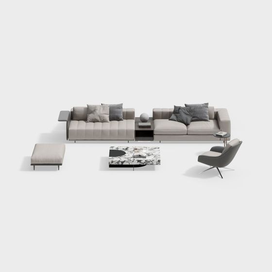 Urban Living Room 3D model