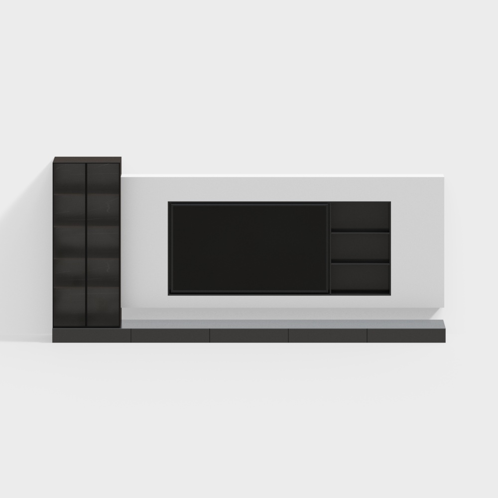 Tường Phòng Ăn Và Phương Tiện Truyền Thông Tối Giản Hiện Đại