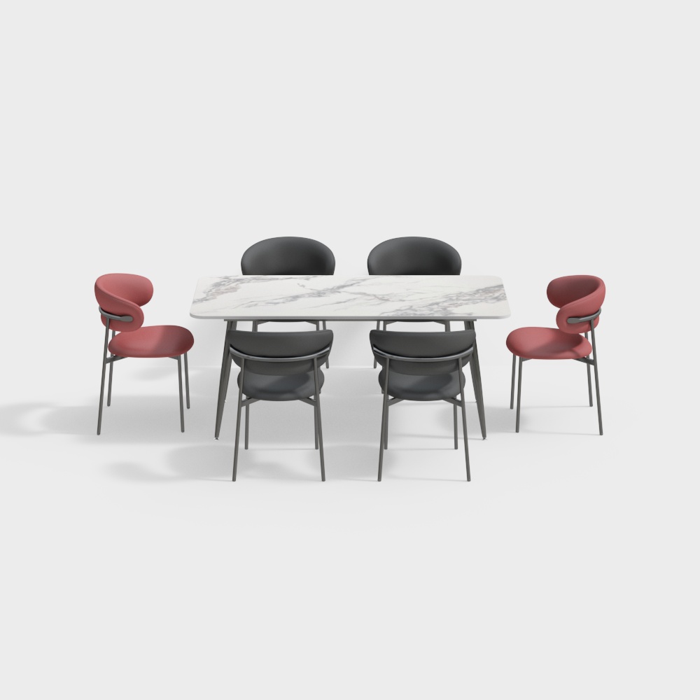 Modern Living and Dining Room Dining Table Set