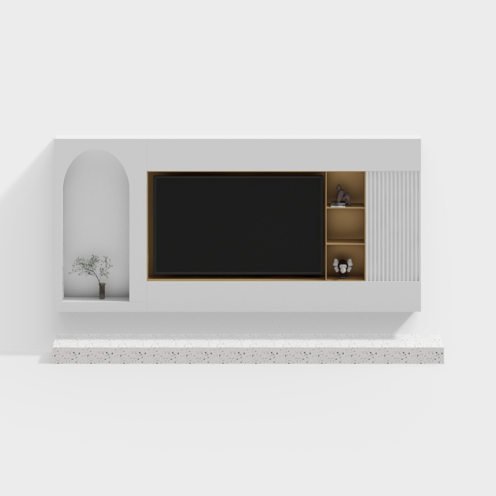 Pared de Fondo para TV Moderna en Comedor y Sala