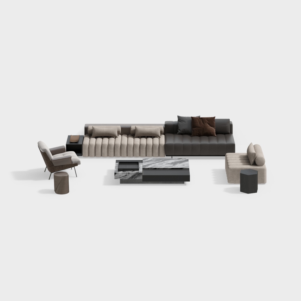 Divano modulare moderno per soggiorno e sala da pranzo