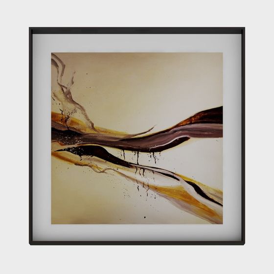 Vibrant Abstract Painting 3D model